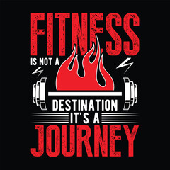 Fitness is not a destination it'sa journey text art © MD. KAMAL