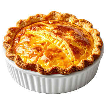 Homemade chipa guaz&uacute;, traditional paraguayan corn and cheese casserole on a white background
