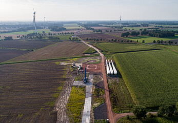 Windkraft - Repowering, Bauplatz für Fundament und Sockel einer neuen Windkraftanlage.