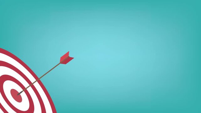 Arrow hits the target center