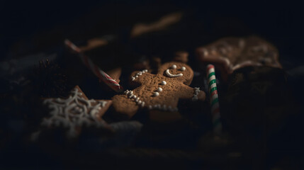 Vibrant digital illustrations of festive Christmas