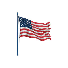 Fototapeta premium american flag logo design silhouette icon vector