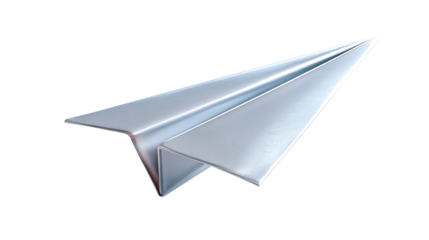 Soaring Aspirations: A solitary paper airplane glides through an open sky, symbolizing freedom, innovation, and boundless potential.