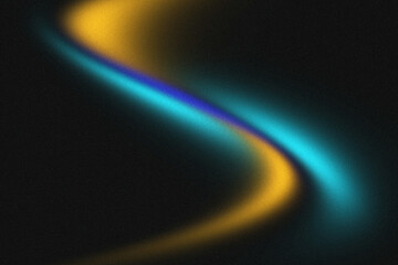 Dark vibrant blue black orange gradient background grainy abstract texture wave flow poster