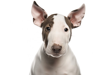 head of puppy dog Bull Terrier, isolated on white