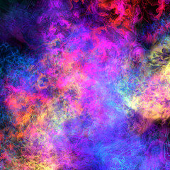 Energetic Vibrant Neon Smoke Abstract Background