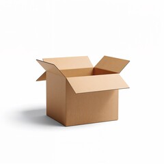 cardboard box isolated on white