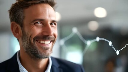 Customer journey concept crop below eyes background softly defocused evaluate journey boost satisfaction encourage repeat business and revenue growth businessman with virtual - Powered by Adobe