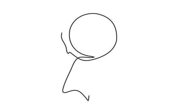 Animated self drawing of continuous line draw of Award medal icon. Winner emblem symbol. Full length one line animation. 4K	