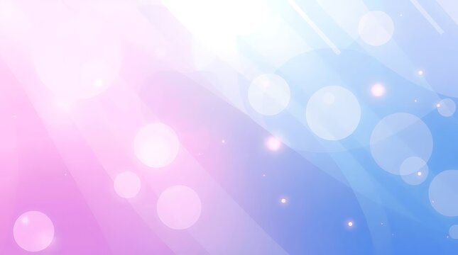 Soft gradient abstract background with bokeh circles and lines
