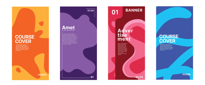 set of vector vibrant abstract posters. Dynamic marketing flyer templates for vibrant business promotions, professional graphic design to elevate your brand, modern colorful posters for events