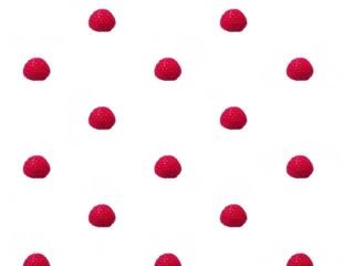 Raspberry pattern fresh red berry isolated on transparency background seamless fruit design vibrant and minimal healthy food organic snack modern style summer mood