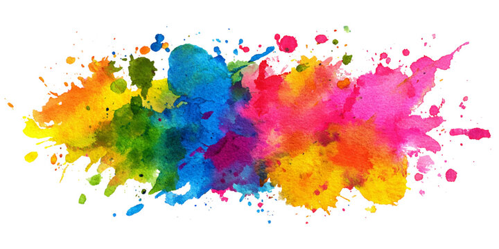 Abstract colorful fantasy watercolor background texture .splash acrylic colorful background .banner for wallpaper .watercolor wash aqua painted texture .abstract hand paint square stain backdrop .