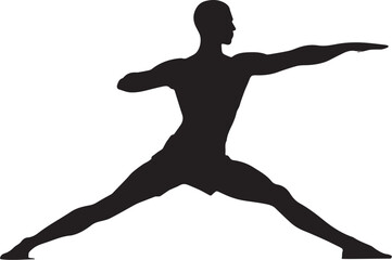 Black silhouette vector illustration of a woman dancer or ballerina in a dynamic jump action pose, perfect for sport and fitness themes