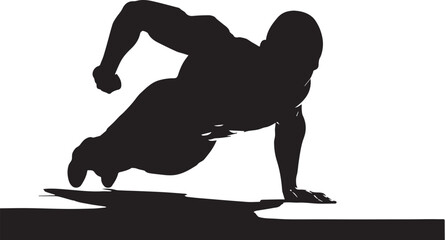 Vector silhouette illustration of people sport: dancer, runner, player, man jumping, and skateboarder