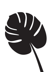 Green tropical leaf. vector illustration	