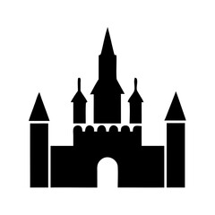 Fototapeta premium simple black silhouette of a castle