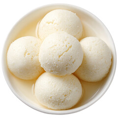 Traditional Indian rasgulla dessert served in a white bowl perfect for festive celebrations