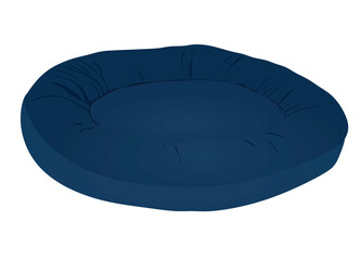 Blue pet pillow. vector illustration	