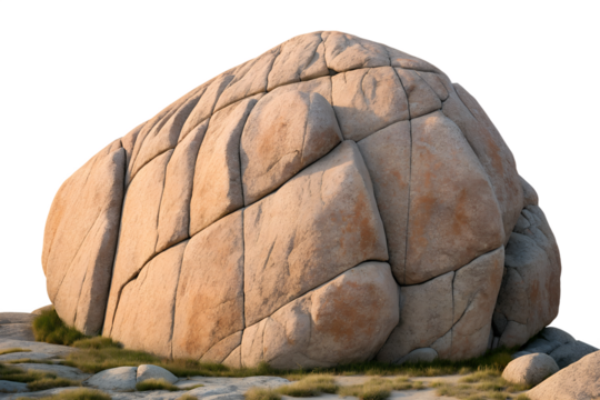 A single geological specimen of pink granite igneous rock with visible crystalline quartz and feldspar minerals, isolated on a clean white background