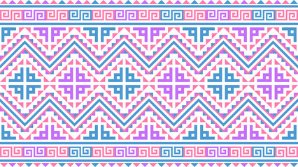 Ethnic seamless pattern in pink, blue, green, pastel colors for clothing, fabric prints, backgrounds.