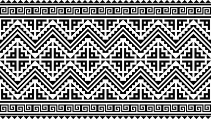 Ethnic seamless pattern in black and white for clothing, textile prints and backgrounds, wallpaper.