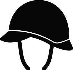 War helmet silhouette vector art illustration