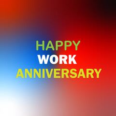happy work anniversary colored background