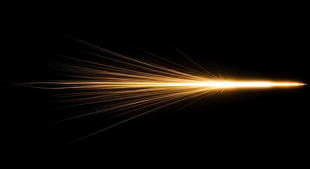 Radiant energy concentrating into a focused stream, symbolizing direction and convergence of illumination within a dark space ,insight ,shimmer ,stream