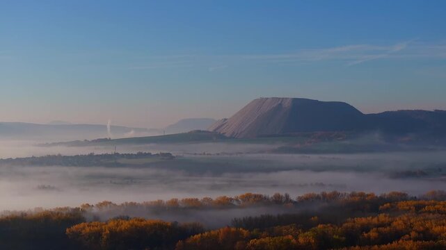 the famous monte kali salt mountain in germany 4k2 5fps video