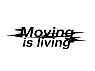 Black Typography with Speed Effect for Promoting Physical Activity