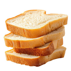Stack of Sliced White Bread isolated on transparent background Remove png