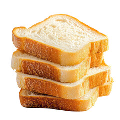 Stack of Sliced White Bread isolated on transparent background Remove png