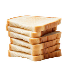 Stack of Sliced White Bread isolated on transparent background Remove png