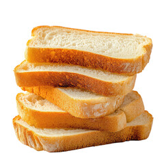 Stack of Sliced White Bread isolated on transparent background Remove png