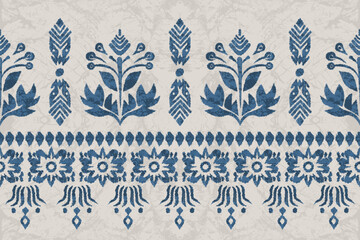 Ikat floral pattern background, vector illustration, Baroque pattern, Ikat ethnic oriental pattern, Aztec style, abstract background. design for texture, fabric, clothing, decoration, carpet, print.
