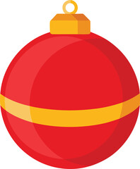 red and yellow striped christmas ornament ball decoration