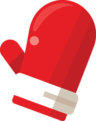 red mitten with white cuff winter accessory