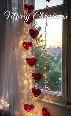 Beautiful sparkling Christmas ornament shining brightly on festive holiday tree