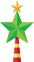 green christmas tree shaped decoration or ornament