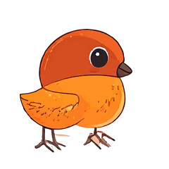 landscape park element, bird, mushroom, tree orange leaf