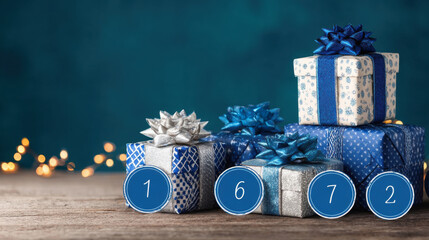 Eight Gifts of Hanukkah Wrapped in Blue, White, and Silver for Her – Elegant Holiday Surprise Box