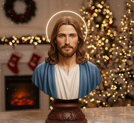 Beautiful Jesus showpiece symbolizing peace, love, and faith at Christmas
