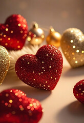 Beautiful sparkling Christmas ornament shining brightly on festive holiday tree