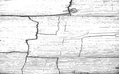 High contrast illustration of rustic wooden planks with a distressed grunge effect.Rustic timber surface detail with vintage distressed scratch effect. Weathered plank pattern.