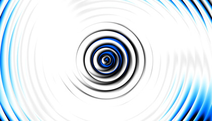 Blue ripple glass texture abstract gradient background with optical circle wave pattern. Overlay illustration on transparent background