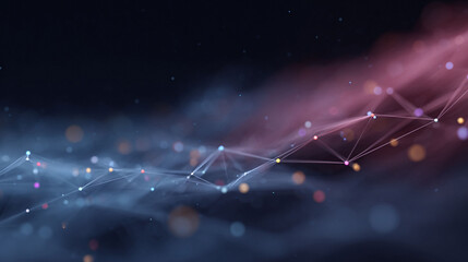 Abstract network background depicting connection and communication. Great for technology, science or innovative business concepts. Modern, sleek design.