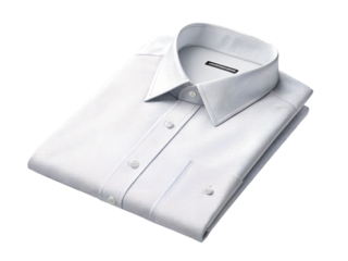 Crisp white formal dress shirt neatly folded for business attire