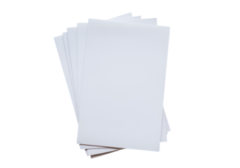 Crisp white paper stack for professional documents, printing, and design layouts with clean modern style