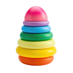 Colorful Plastic Stacking Ring Toy for Babies and Toddlers